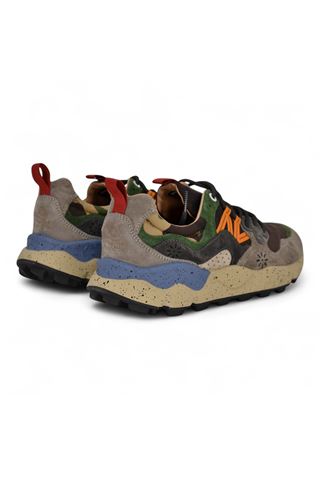 Sneaker uomo in camoscio e nylon multicolor. FLOWER MOUNTAIN | YAMANO3 MAN-1B98
